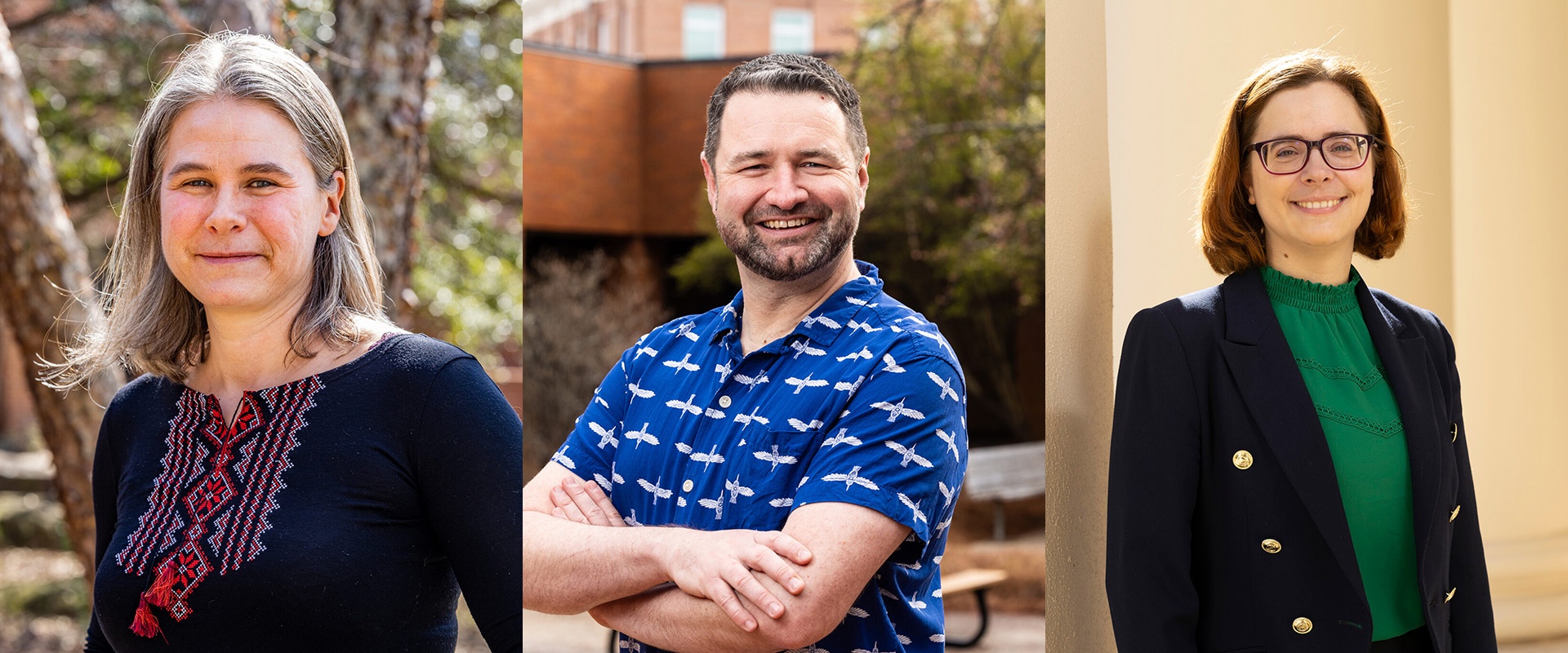 2023-24 Russell Teaching Award winners (L-R) Jill Anderson, Richard Hall, Laura Zimmerman