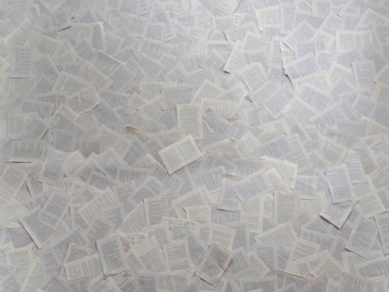 spread of papers across the floor