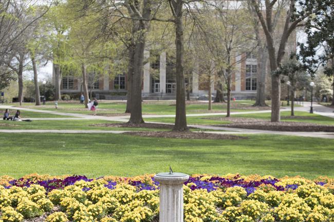 North Campus quad in front of the Main Library