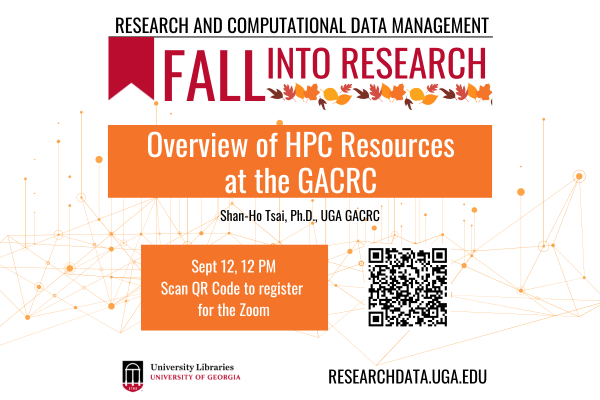 graphic for Fall Into Research event with fall leaves