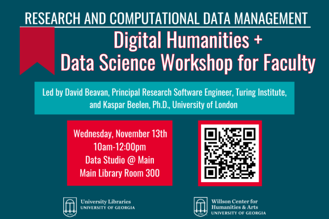 graphic for faculty digital humanities and data science workshop