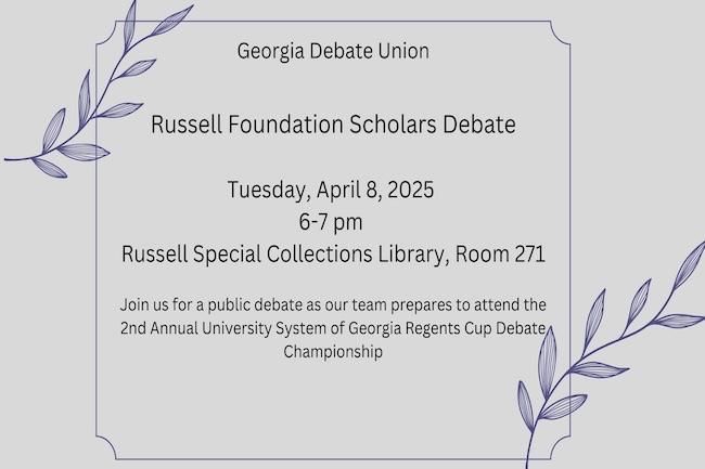 Graphic for Georgia Debate Union Event