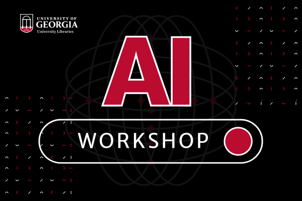 UGA library logo and AI text 