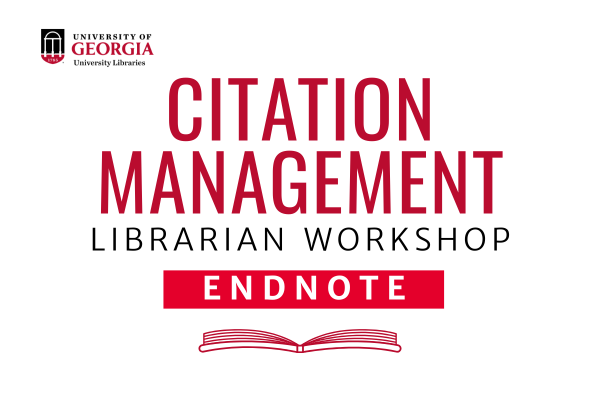 UGA library logo image of book and EndNote text 