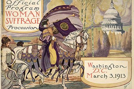 Cover of official program of Woman Suffrage Procession, Washington, D.C., March 3, 1913