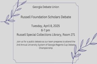 Graphic for Georgia Debate Union Event